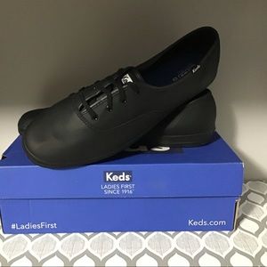 NIB Keds Champion Black Leather Kicks